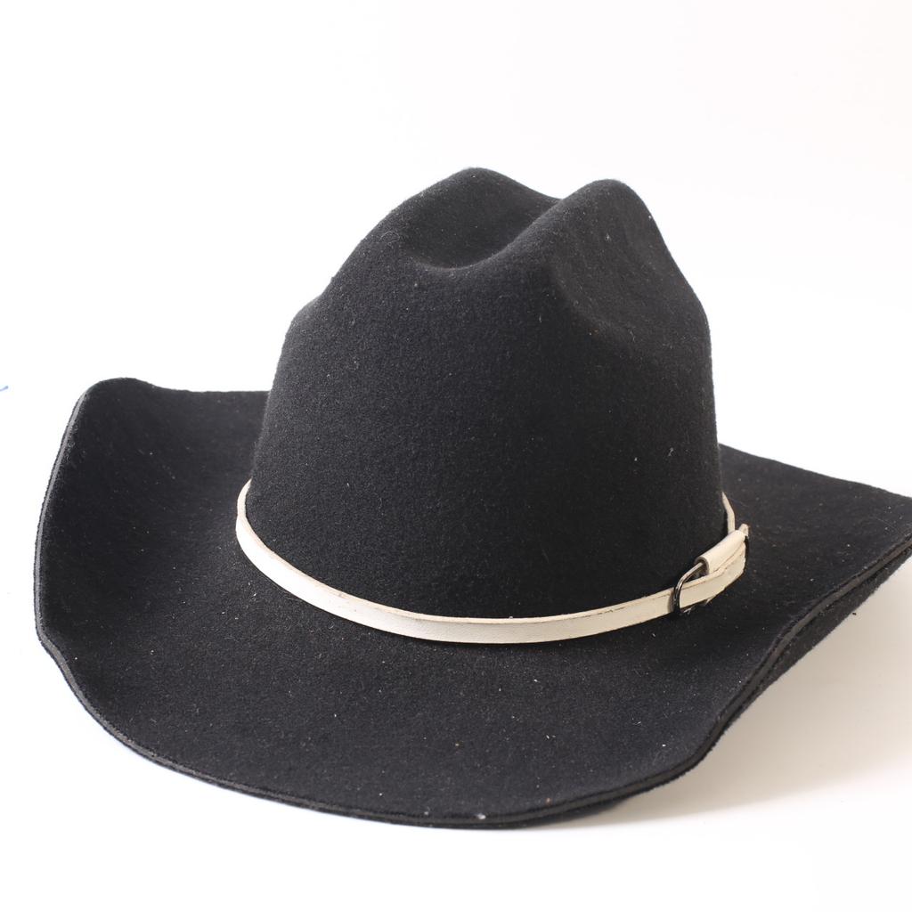 Popular European and American Classic Imitation Cashmere Felt Hat, Men's and Women's Fashion Seamless Edge Western Cowboy Hat