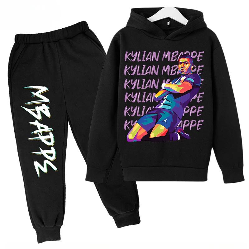 

Spring and Autumn Mbappe Printed Children s Hoodie Set Sweatshirt Pants Sportswear 2-piece Set for Boys and Girls Kids Clothes 120