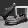 Fashion Leather Shoes Man Casual Loafers Luxury Design Slip On Male Dress Shoes Leisure Style Big Size Outdoor Wear-resistant Sole
