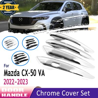 Lüks Krom Kapı kulp kılıfı Trim Mazda CX-50 2023 Aksesuarları CX 50 CX50 VA 2022 Dekorasyon Araba Aksesuarları
