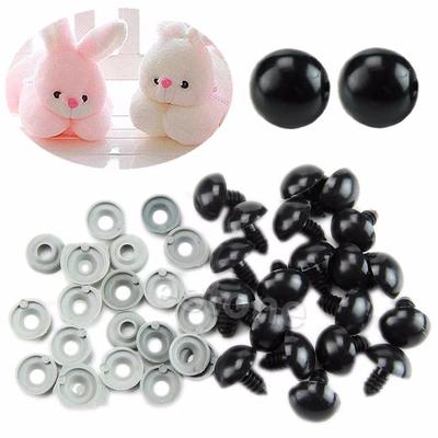 20pcs 6-20mm Black Plastic Safety Eyes For Teddy Bear/Dolls/Toy Animal/Felting