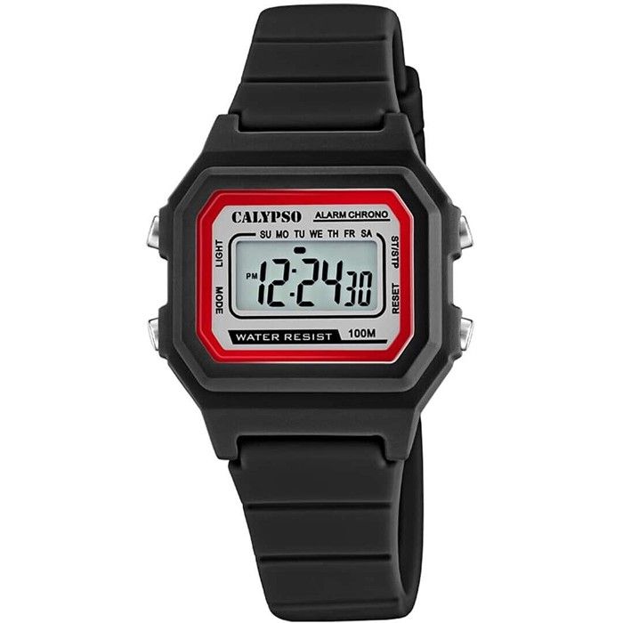 Kinderuhr - CALYPSO - Calypso digital schwarz - Digitalanzeige - Rechteckiges Gehäuse - Sportlich
