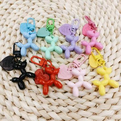 Bubble Dog Keychain: Balloon Dog Pendant, DIY PVC Soft Rubber Jewelry Gift