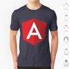 Angular Logo T Shirt Cotton Men Women DIY Print Angular Javascript Angularjs Js Programming Logo Angular Js Development Web