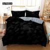 Camo Duvet Cover Set Camouflage Concept Concealment Bedding Set King Size Grey Black Twin Comforter Cover for Kids Teens Adults