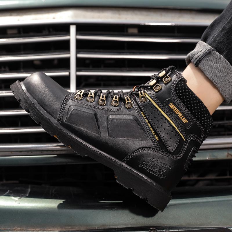 Botas de cuero para hombre Capa superior Piel de vaca Botas de trabajo de  alta ayuda Anti-smashing Martin Military Boots Labor Insurance Shoes  comprar a buen precio — entrega gratuita, reseñas reales