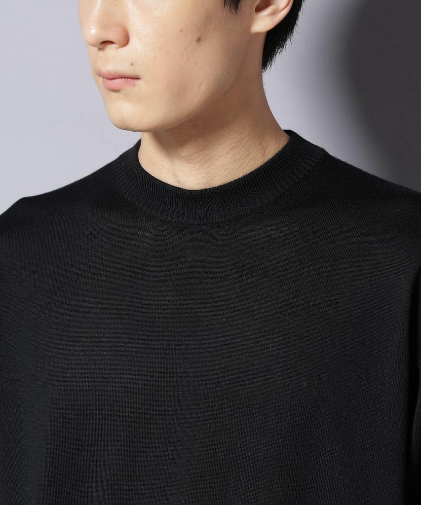 Nano Universe Fine Gauge Crew Size Pill-Resistant Knit, Neck, Men's, M, 031, Off-White, 668-5222201