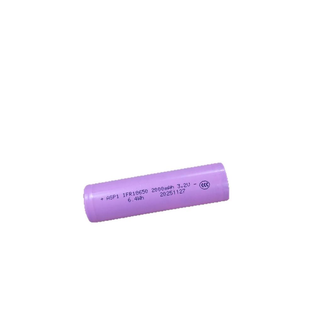 Lithium Iron Phosphate 18650 Battery, 3.2V 2000mAh, 3C Discharge for Lawn Wearables & Energy Storage