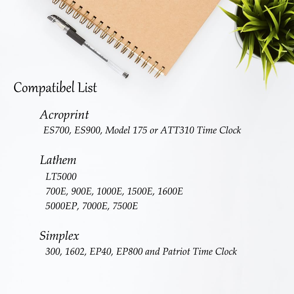 BIGGER Replacement for Acroprint 39-0121-000 Time Clock Ribbon, Lathem E Series Ribbon Cartridge VIS6011, Used with Acroprint ES700, ES900, Lathem