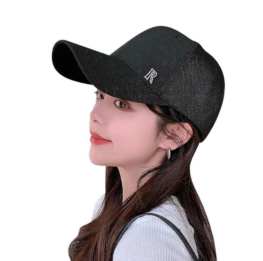 Morris coo Mesh Cap with Sparkly Casual Baseball Perfect for Outdoor and Long or Short Wide Available in Solid Colors with Korean Gift Women's Logo,