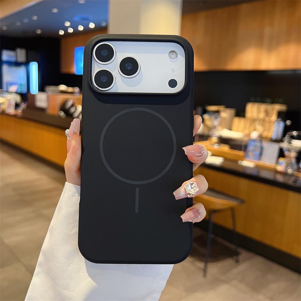 Luxury Hight Quality Liquid Silicone Phone Case for IPhone 15 16 17 Pro Max Air for Magsafe Wireless Charging Cover for Apple 14 13 12