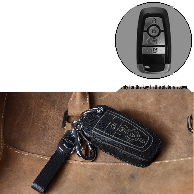 Cowhide Key Case for Lincoln MKX, MKZ, MKC, Taurus, and Mustang Explorer