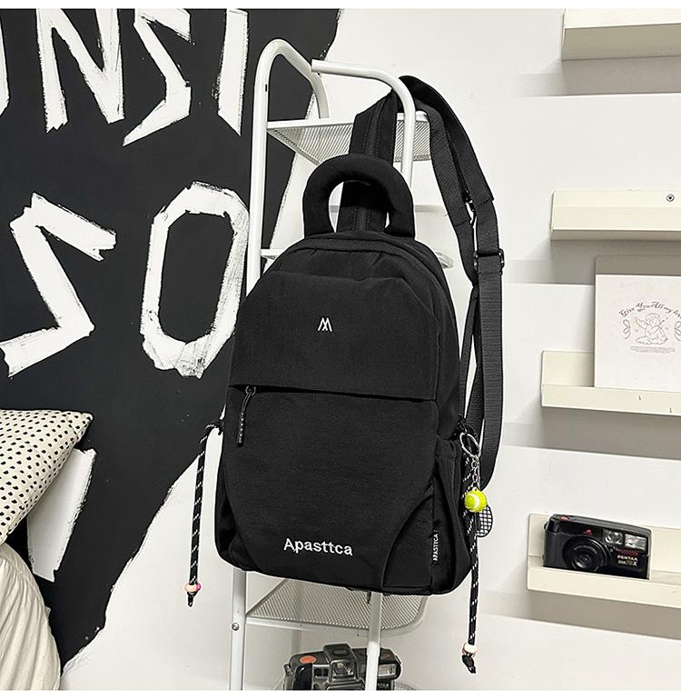Schoolbag Casual messenger bag Men's daily versatile multi-purpose tablet small backpack Women's lightweight versatile cycling breast bag