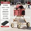 British Red Baby Stroller Aluminum Alloy Lightweight Foldable with Detachable Bassinet Pet Dog Cat Pram Travel Carriage for New