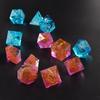 7 Shapes Dices Square Triangle Dices Mold Dices Digital Game Silicone Mould Crystal Epoxy Resin Mold with Storage Box
