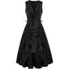 Womens Renaissance Steampunk Dress Lace Up High Low Dress Pirate Costume for Halloween Party