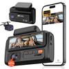 4K 2/3-Lens Dash Cam, WiFi, Night Vision, Phone Sync, 24-Hour Parking Monitor