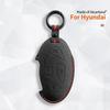 Interior Mouldings 7 Buttons Car Key Case For Hyundai Grandeur GN7 Kona Ev 2023 lonic 6 Auto Smart Remote Suede KeyChain Cover S