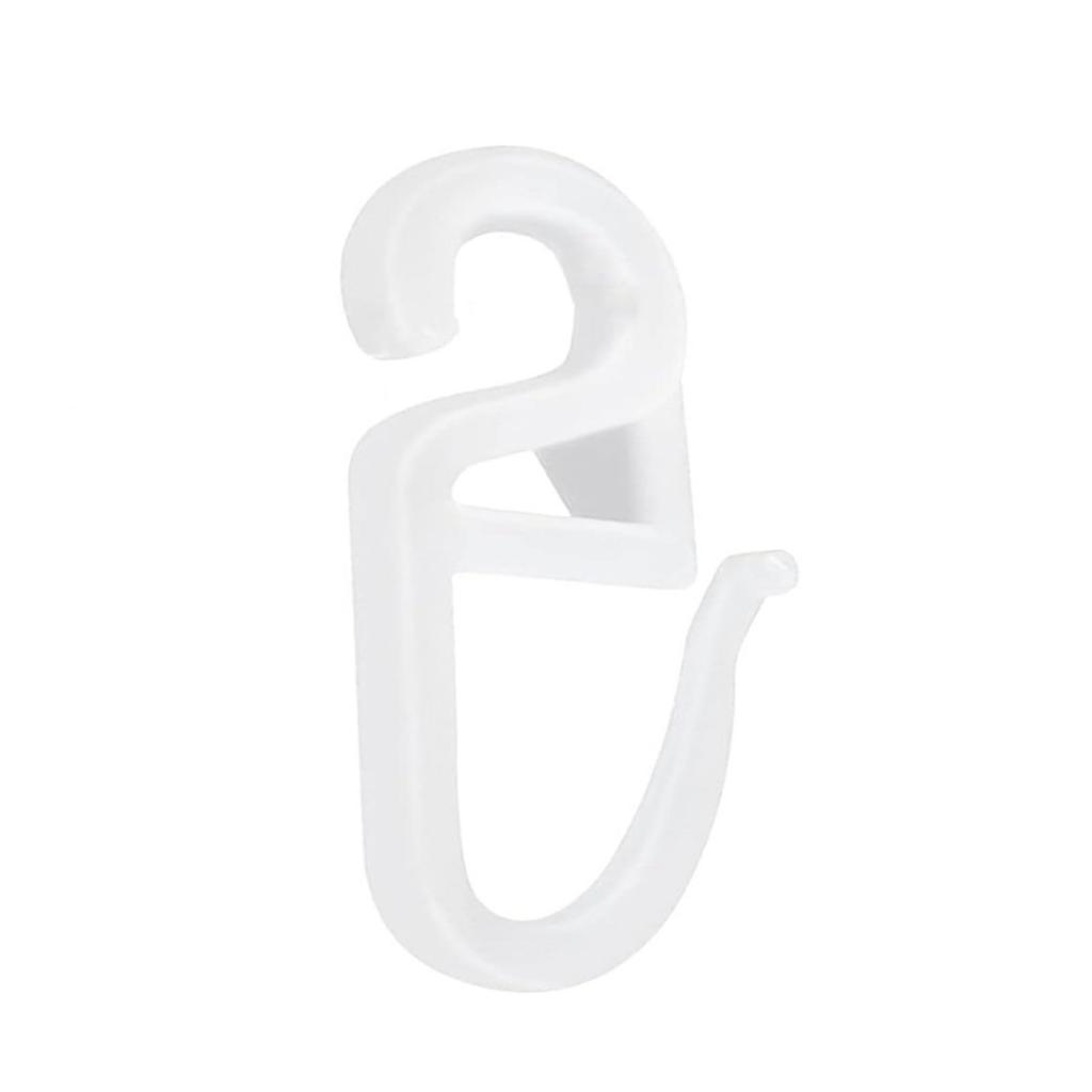 50Pcs S Shape Curtain Rails Gliders Hooks Sliders Clip Set for Easy Glides and Stability In Bedroom and Living Room