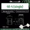 4N-4 4K-4 5P-4 6N-4 Nylon Cable Clip and Power Cord Protector, Black