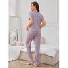 Direct Supply Spot Loungewear Pajamas Women's Simple Casual Loose V-neck Set Can Be Worn Outside