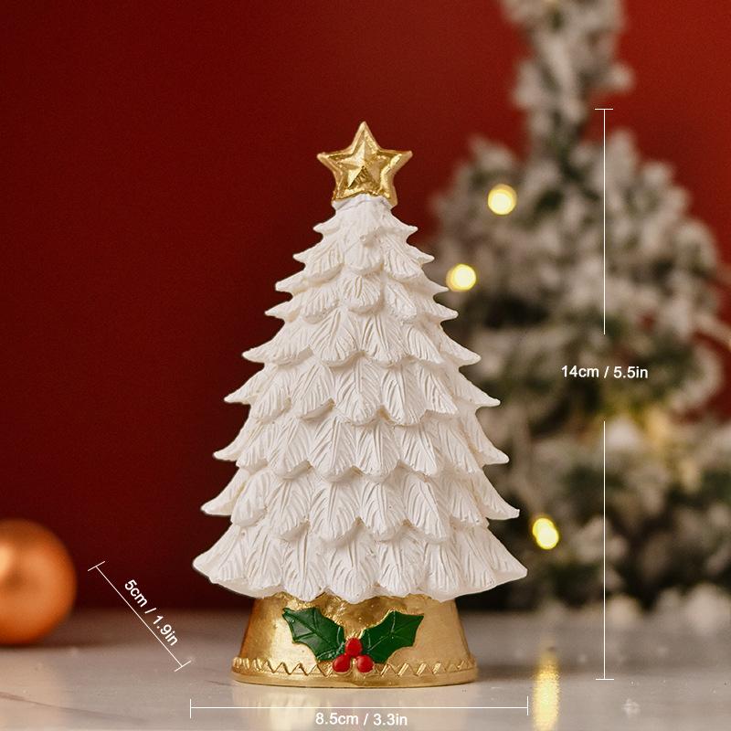 Christmas Tree Resin Craftsmanship Ornaments Will Shine, Home Furnishings, Indoor Festive Atmosphere, Room Desktop Decoration