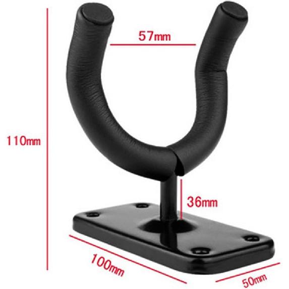 Veggmontert gitarhengerkrok, Mandolin/Fiolin/Ukulele/Gitar Støtteholder Stativ Rack Firkantet Base(4)