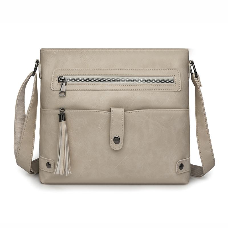 Torba Crossbody z Frędzlami Damska Torba na Ramię Miękka Skóra Torba dla Mamy Mała Kwadratowa Torba