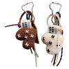 Cartoon Plush Bowknot Love Keychains for Women Ladies Bag Pendant And Car Accessories Special Gifts Parties Supplies