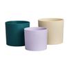 ELHO Pots de fleur Lex Pott - Set 14 cm - Blanc Vert Violet - L 14 x W 13.8 x H 12 cm - Intérieur - 100% recyclé
