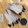 Dinosaur Claw Plush Slippers - Cozy Indoor Cotton for Couples