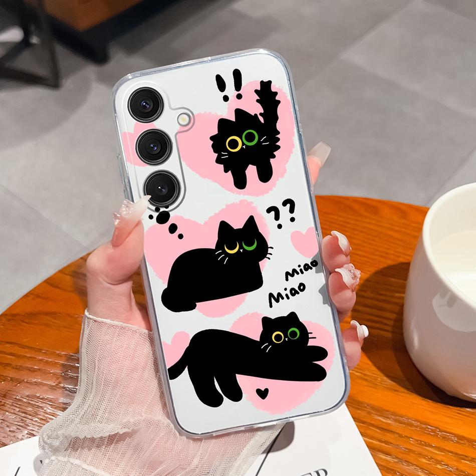 Case For Samsung Galaxy S25 FE Plus Ultra Clear Painted Flowers Back Cover For Samsung S 25 Ultra Soft Shockproof Phone Cases