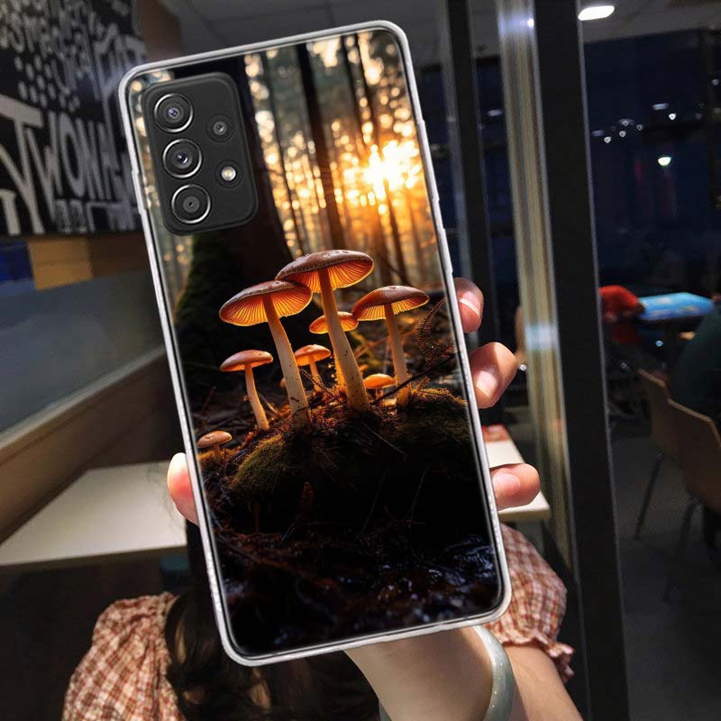 Fungal Aesthetics Phone Case for Samsung A54 A57 A37 A17 A14 A15 A12 A24 A34 A55 A35 A25 A52S A07 A05S A04S A22 A32 A72 Galaxy N
