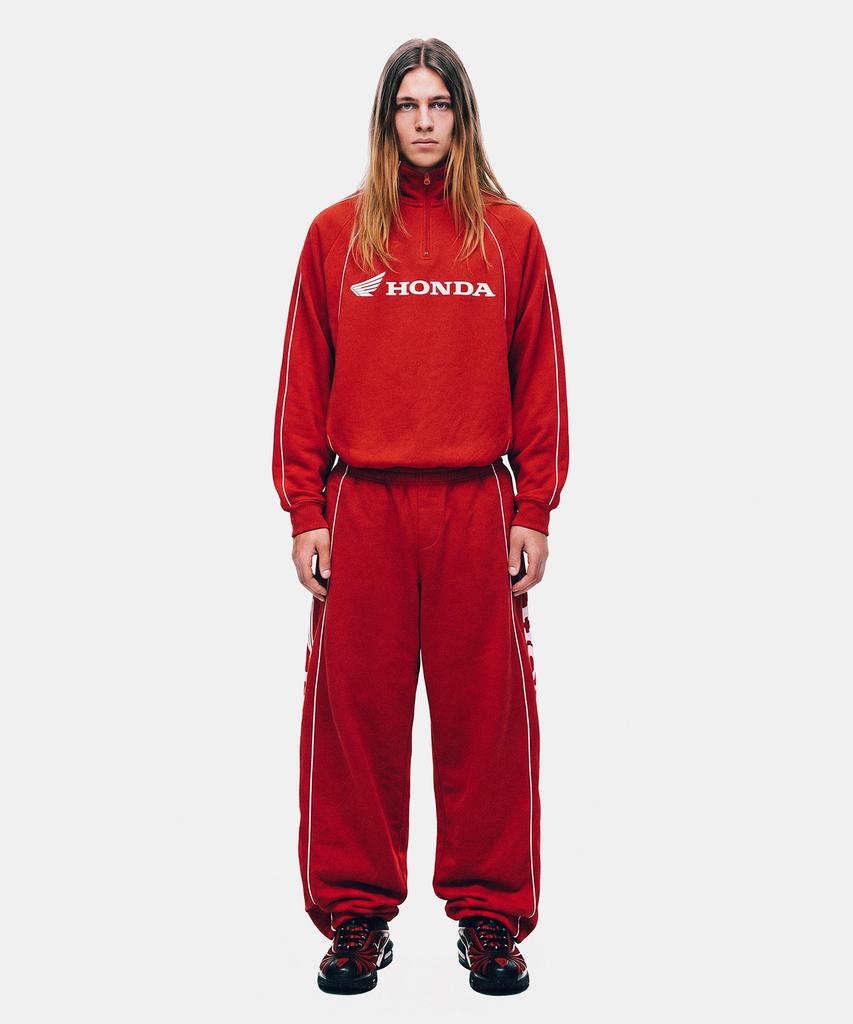 PHYPS MOTORCYCLE Racing Piping Sweatpants Red