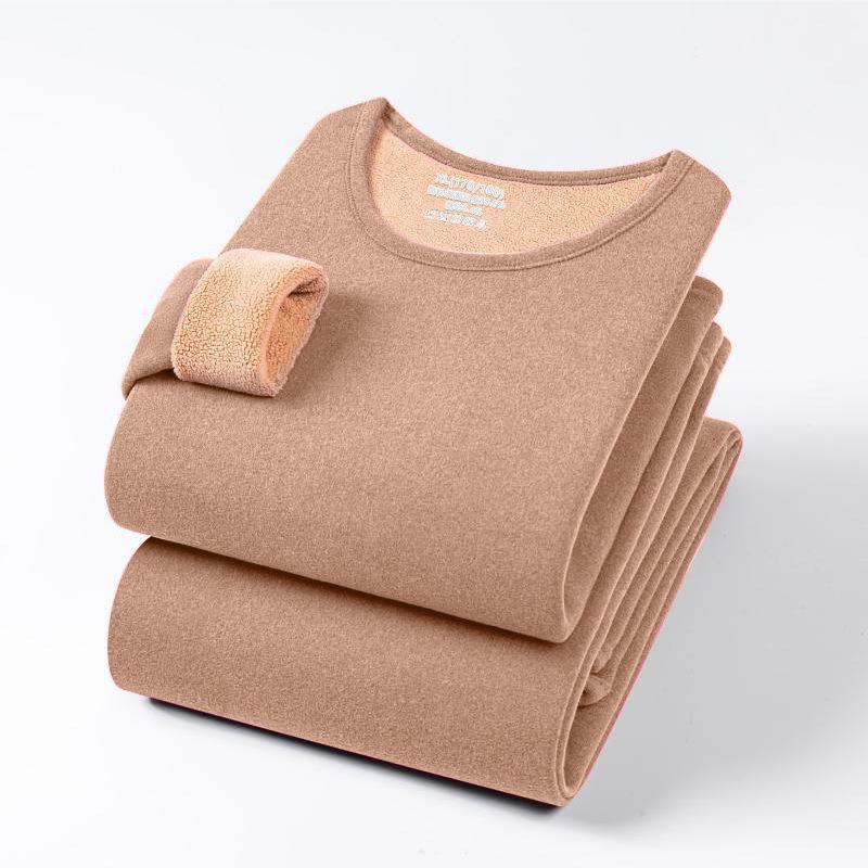 Women's Winter Thermal Velvet Round Neck One-Piece Suit