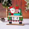 Santa Claus Santa Calendar Ornaments Wooden Car Wooden Ornament Christmas Advent Calendar  Home