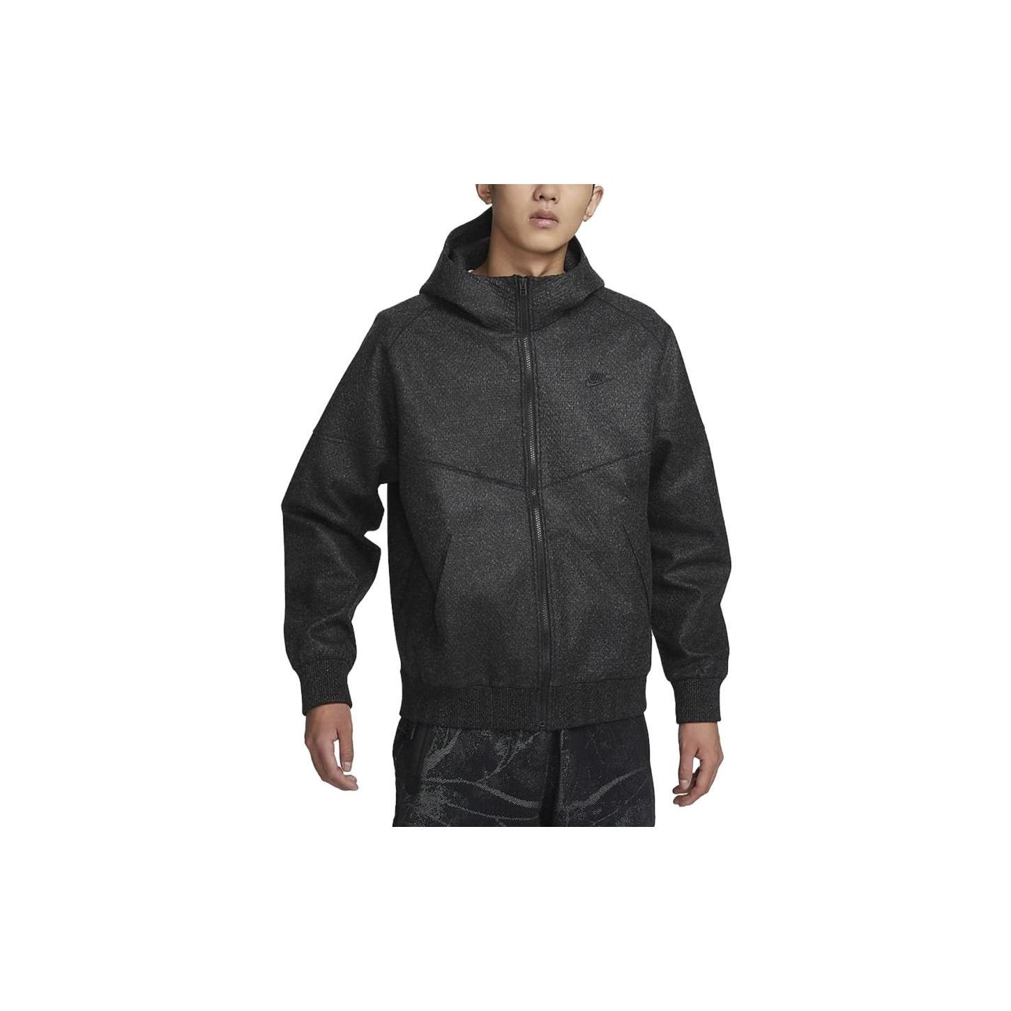 

Nike Forward Series Windrunner однотонная повседневная куртка с капюшоном на молнии для мужчин, черные куртки FB7414-060 L