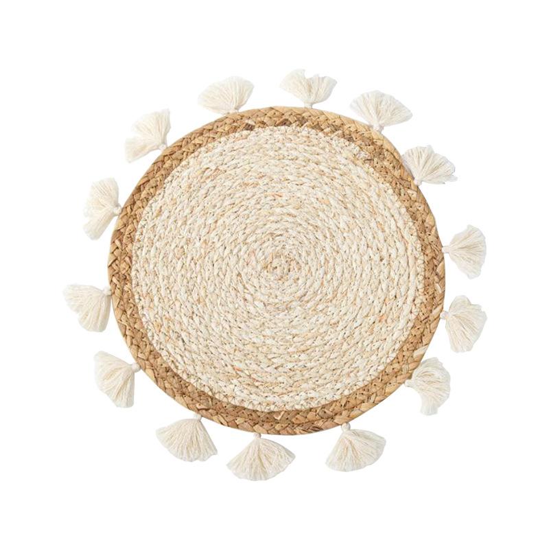 Boho Style Rattan Woven Wall Ornament Handmade Hanging Wall Plate  Home Decoration