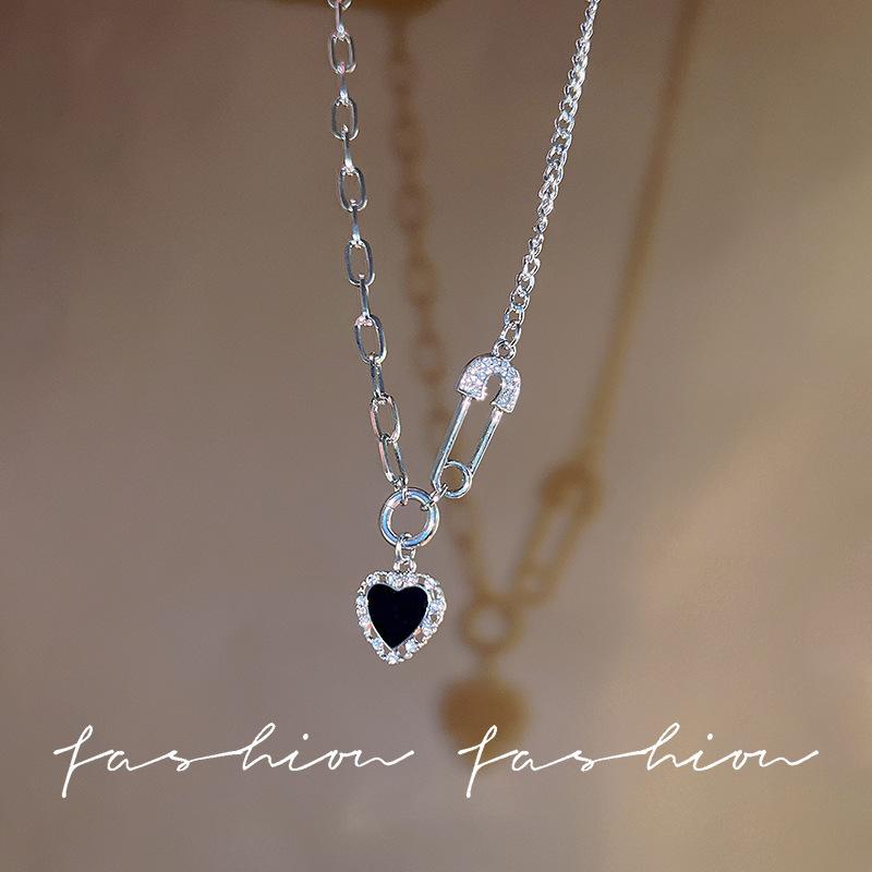 Butterfly zircon titanium steel necklace versatile niche light luxury collarbone chain with jewelry wholesale