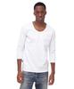 DAILY RIB QUARTER SLEEVE TEE 6143509 Men's S White