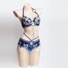2Pieces Tribal Belly Dance Bra and Belt Belly Dancing Outfit Belly Dancer Costumes for Women
