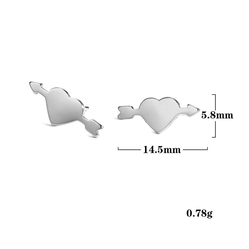 Teamer Korean Fashion Earrings Trendy 2026 Stainless Steel Stud Earrings for Women Pentagram Heart Cross Moon Minimalist Jewelry