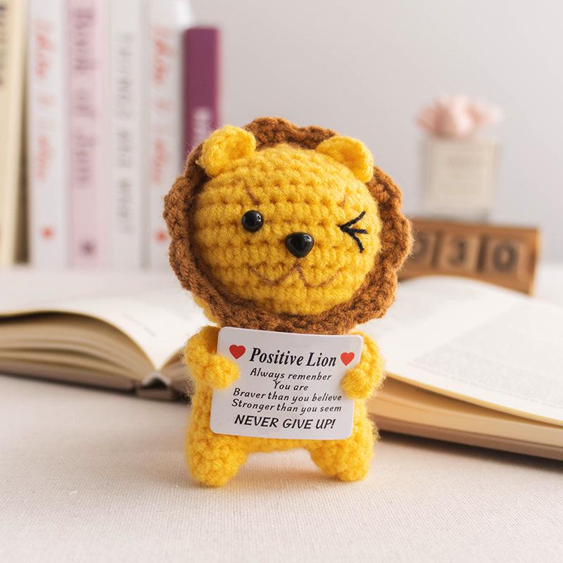 Cross-border Positive Energy Potato Crochet Doll: Humorous Yarn-Knitted Bonsai Ornament and Gift Card