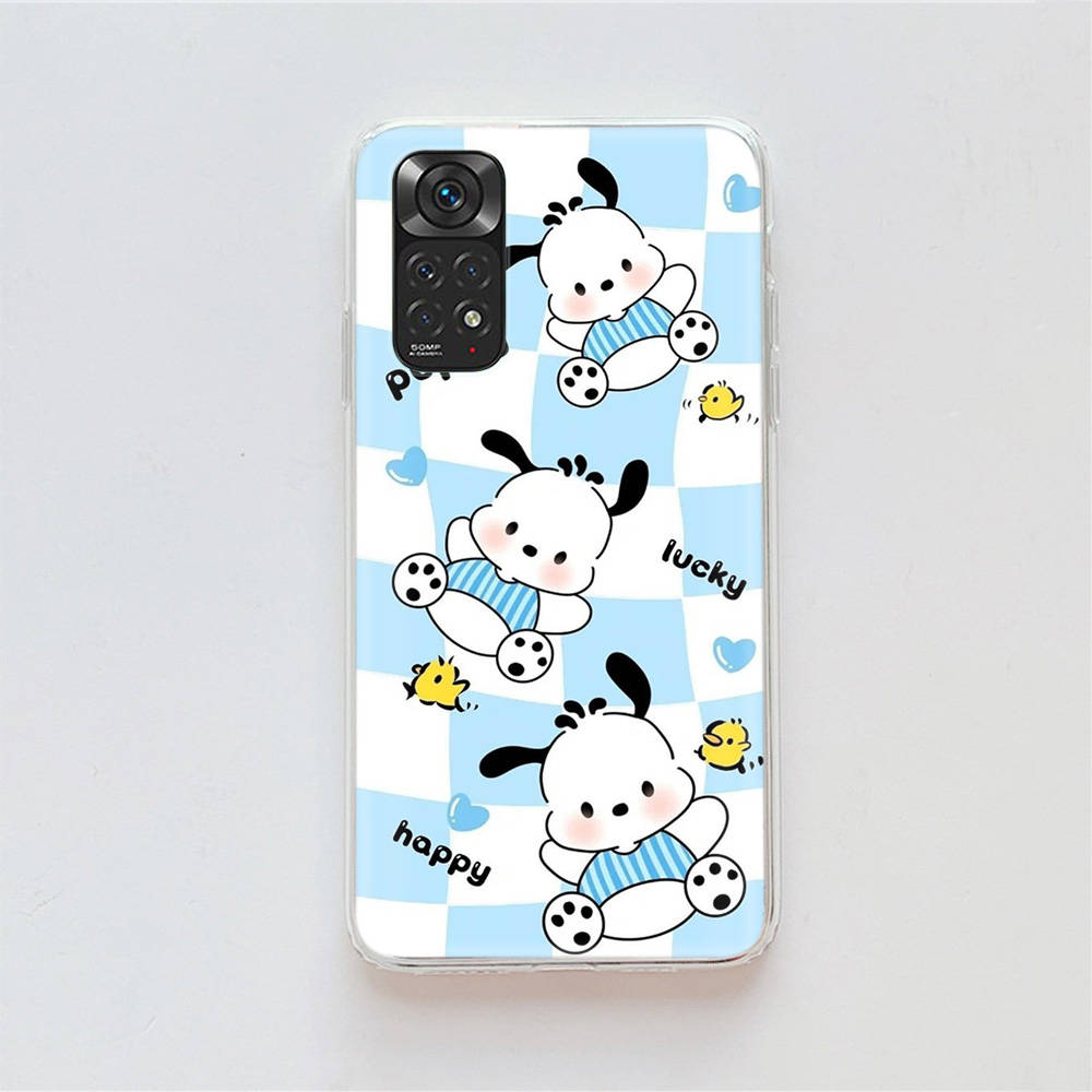 KT73 Pochacco Hülle für Samsung A04 A14 A23 A34 A54 M23 M33 M52 M53 Realme 10 9 C30S C35 C55 VIVO Y02S Y21 Y33S Y51 X80 Pro Klare Hülle