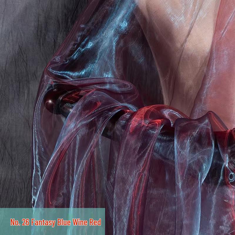Iridescent Two-Tone Gradient Organza Pearl Gauze for Performance Costumes, Weddings, and Kindergarten Events