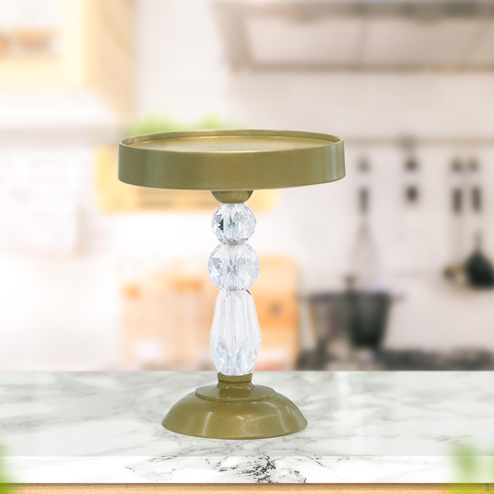 

Cake Stand Serving Tray Multifunction Portable Rack Dessert Plate for Desktop Hotel Birthday золотий