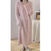 Autumn and Winter New Imitation Mink Velvet Loose Over The Knee Long Hair Skirt Women's Large Size Pajamas Dress