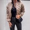 European and American Fashion Solid Color Short Zipper Jacket - Autumn/Winter Collection