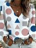 Ladies' Loose Printed Shirt, Perfect Gift for Festivals, Fashionable Women's Clothing, Suitable for Outdoor Gatherings