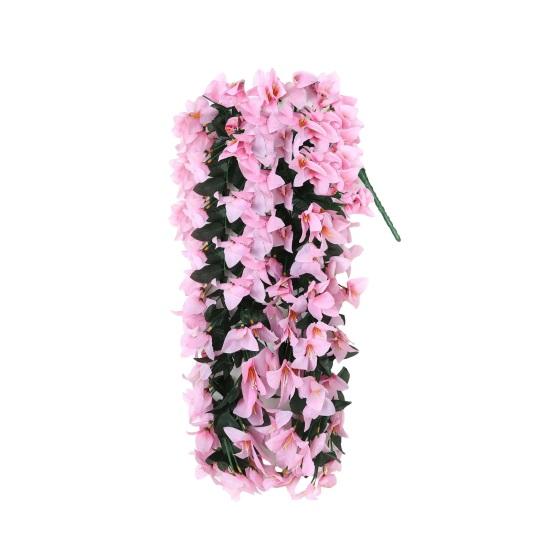 Artificial Bougainvillea Flower Faux Hanging Bougainvillea for Outside Long Trailing Vines Fake Flower for Door Porch Planter Urn Patio Balcony Decor